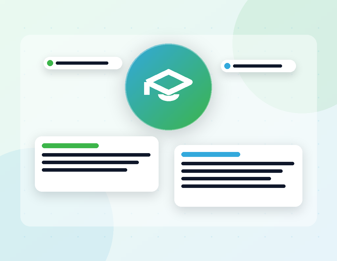 Illustration of K-12 education services — curriculum, content and assessment